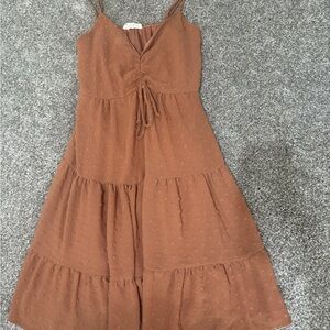 Altar'd State Tan Textured Dress